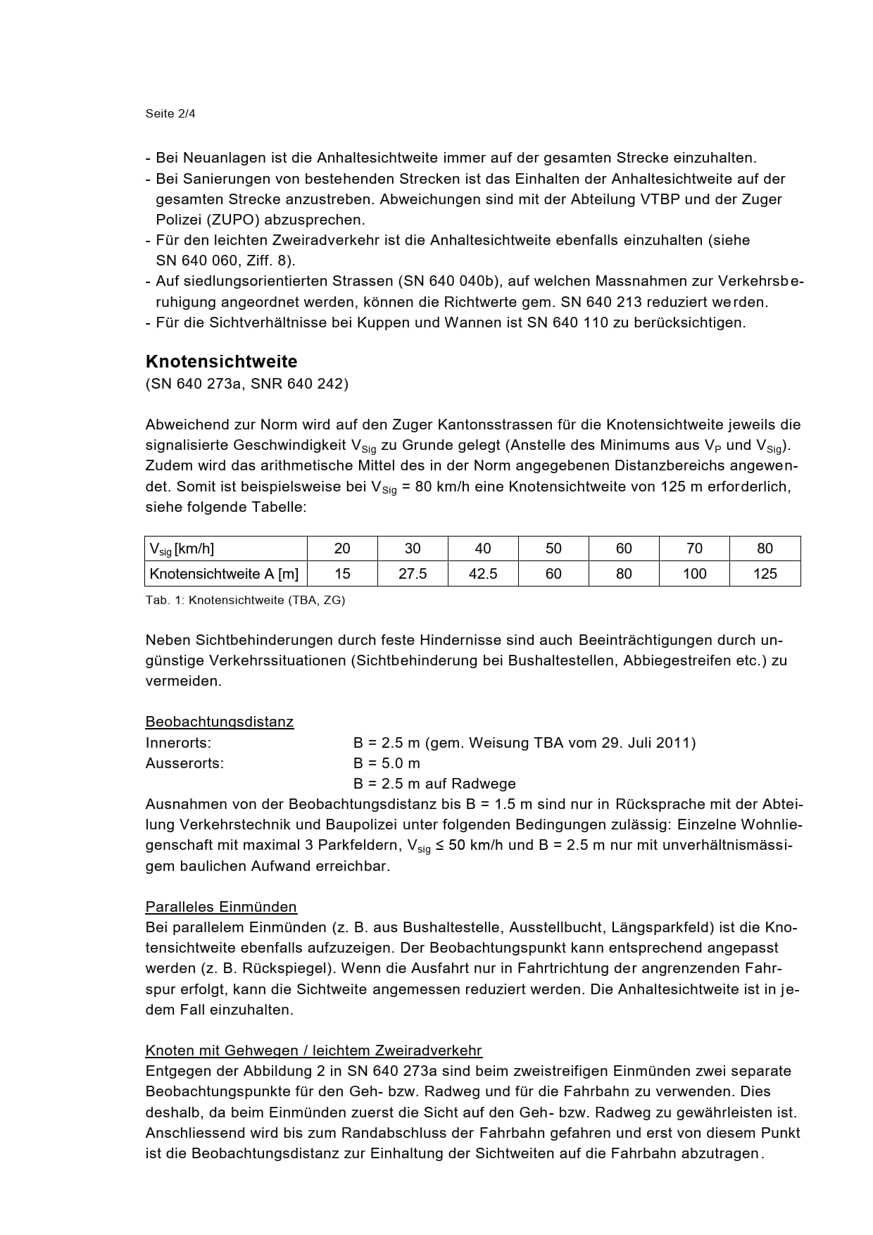 
                    Projektierungshilfe: Sichtweiten - Seite 2\/4