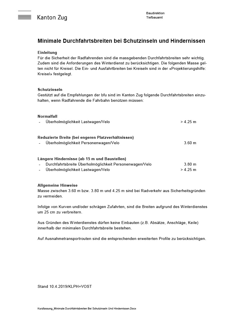 Projektierungshilfe: